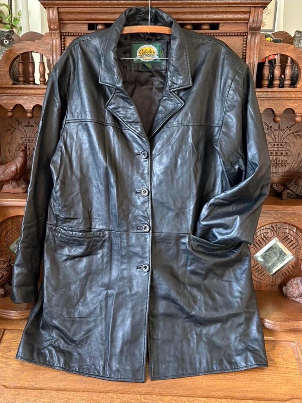 Cabela’s 90s Genuine Leather Blazer Lightweight Jacket